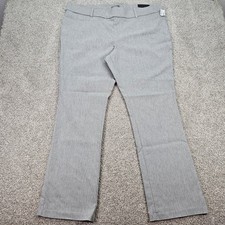 Maurices Womens 24W Boot Cut Bengaline Mid Rise Dress Pants Light Gray Regular