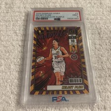 2025 PANINI DONRUSS WNBA NET MARVELS 3 KELSEY PLUM PRESS PROOF PURPLE PSA 9