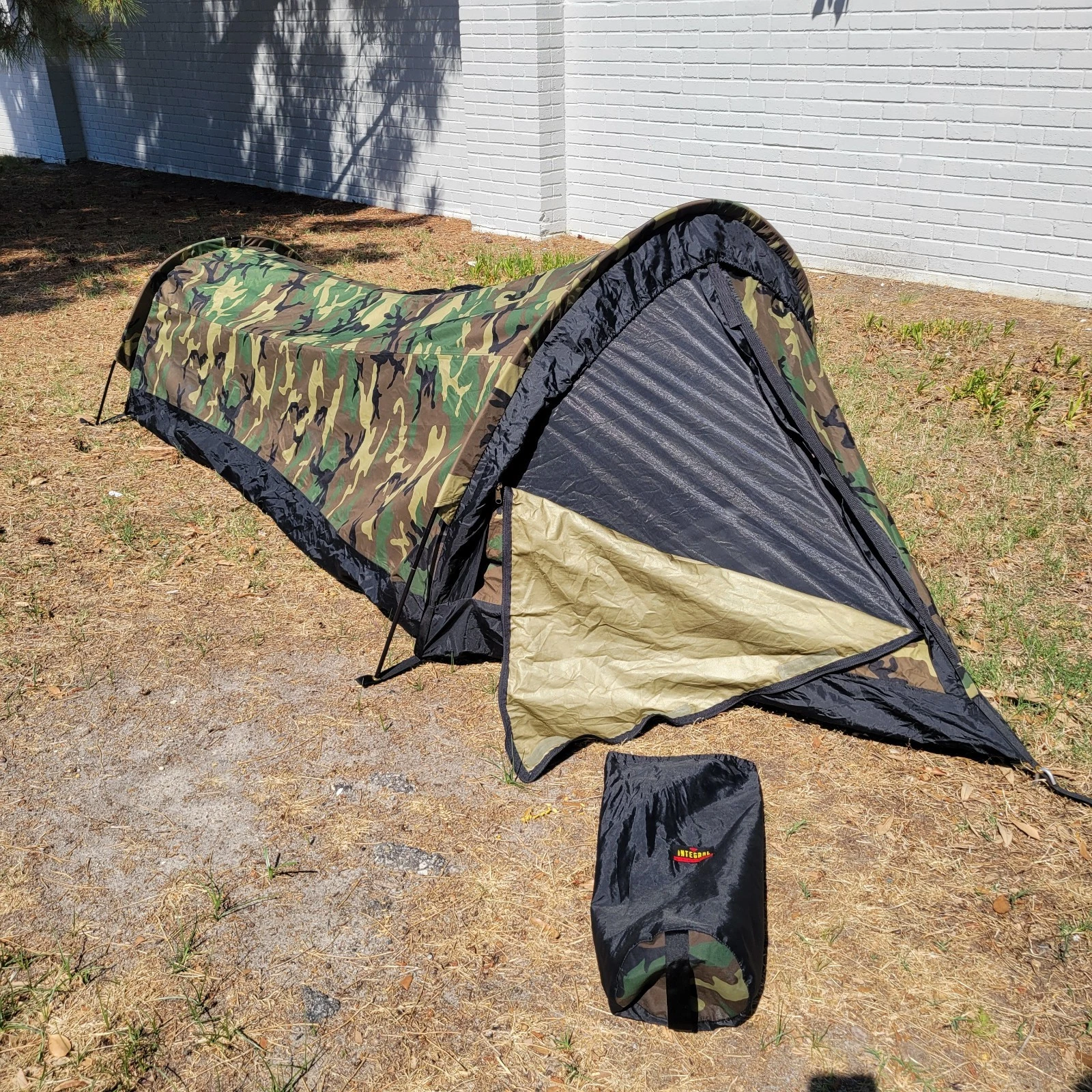 Integral Designs Observer Woodland Long Bivy 2 Pole Solo Tent Camo Hike Camp