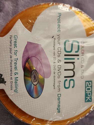 Maxell Color CD & DVD Slims Cases CD355 - 20 Pack New Sealed - Afbeelding 2 van 6