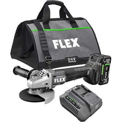 Flex 24V Cordless 5 Inch Variable Speed Angle Grinder Kit With Paddle Switch