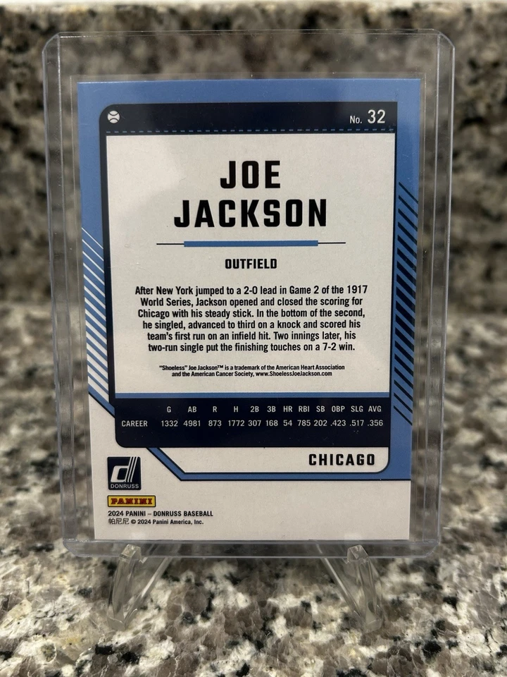 2024 Panini Donruss Joe Jackson #32 refractor verde/25 Foto 3 de 3