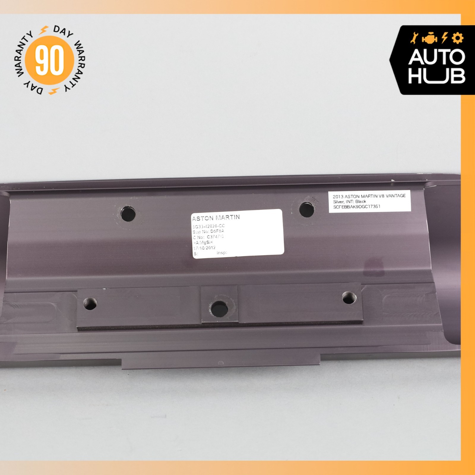 Aston Martin V8 Vantage Gate Trunk Lock Cover Sill Scuff Panel Trim OEM 26k