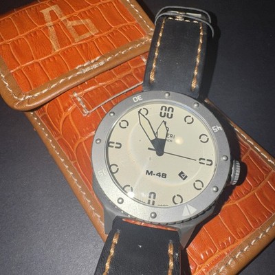 Alessandro Baldieri Magnum M-48 Black watch/dial Contrast Cream Indices Rare