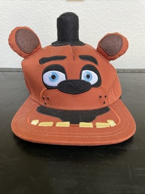 FIVE NIGHTS AT FREDDYS Cosplay Snapback Brown Hat Cap Blue Eyes Freddy Fazbear