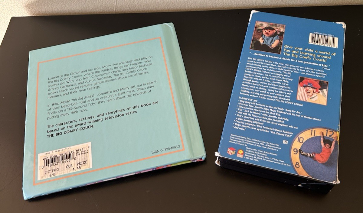 THE BIG COMFY COUCH Jump For Joy VHS VCR TAPE & h/c .. this big