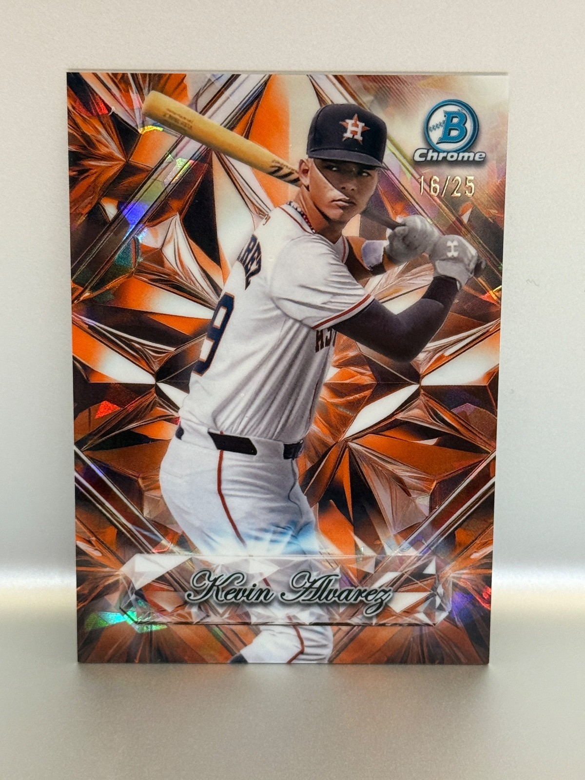 2025 Bowman Chrome Sapphire Orange Sapphire Selections Kevin Alvarez  /25 Astros