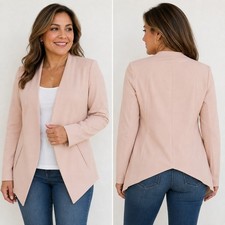 BCBGeneration Blush Pink Open-Front Blazer Jacket Size XS NWT Org 118