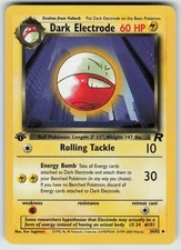 Pokemon Dark Electrode Uncommon 1st Edition Team Rocket 34/82 NM