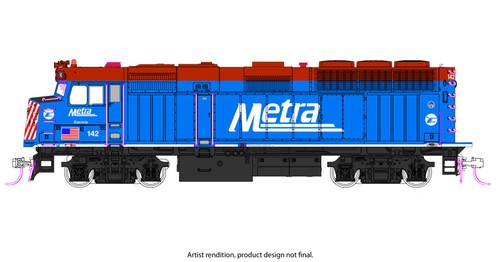 Kato ~ HO Scale ~ EMD F40PH Commuter ~ Chicago Metra #142 ~ DC Version ~ 37-6574 | Zustand: New