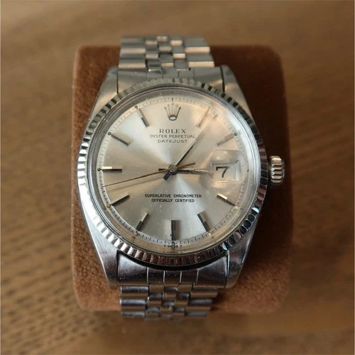 Rolex Datejust 1601 Vintage 36mm Pie Pan Dial Fluted Bezel Jubilee Watch