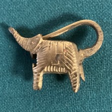 Vintage Brass Elephant Padlock 2 Inch Animal Decor Sculpture