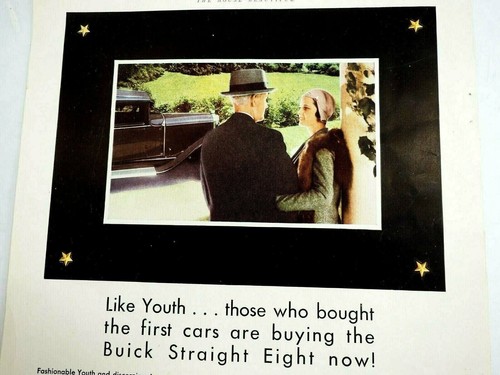 Buick Straight Eight 1930 Full Page Magazine Advertisement 9.5" x 13" - Picture 2 of 3