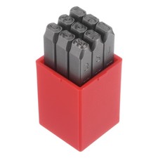 9 Pcs 5mm Number Stamp Set Steel 0-9 Reverse Punch High Tool for Metal Stamping