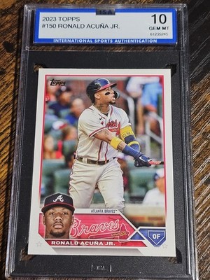 2023 TOPPS #150 RONALD ACUNA JR. ISA 10 Graded GEM MINT Atlanta