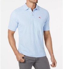 NWT Tommy Bahama Mens XL Sky Blue The Emfielder Polo 2.0 Supima Shirt 110