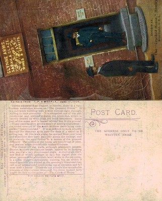 Alte Postkarte - The Crooked House Himley Glynne Arms UNBESENDET