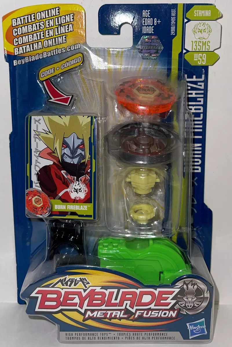 Hasbro Beyblade Metal Fusion Battle Tops BB59 Burn Fireblaze Stamina Type New