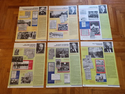 28 Soviet large poster. Lenin's life. Full set. Original. USSR. 1988. SN - Picture 9 of 12