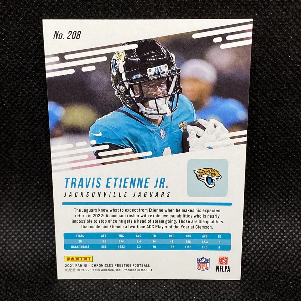Bronze! 2021 Panini Prestige TRAVIS ETIENNE RC Jacksonville Jaguars Rookie #208 - Image 2 of 2
