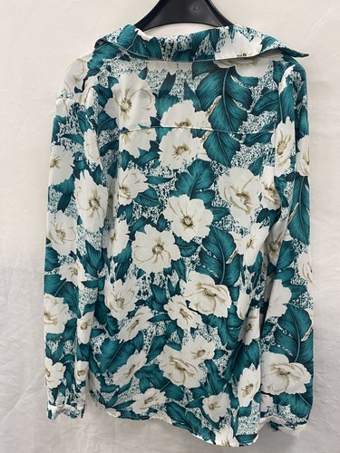 Goldie Green & White Floral Shirt Size S/M - Picture 2 of 4
