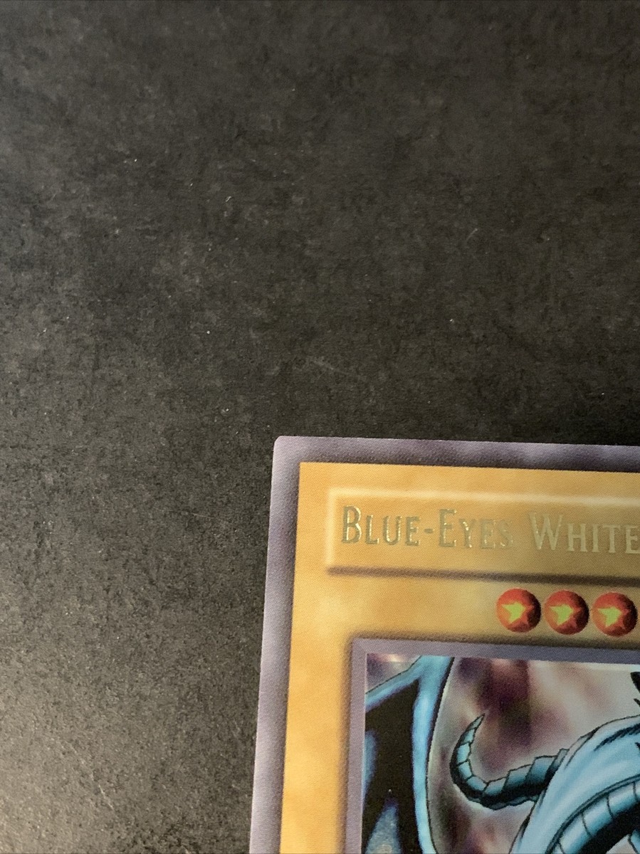 Yugioh Blue Eyes White Dragon LOB-001 Foil Shift Misprint