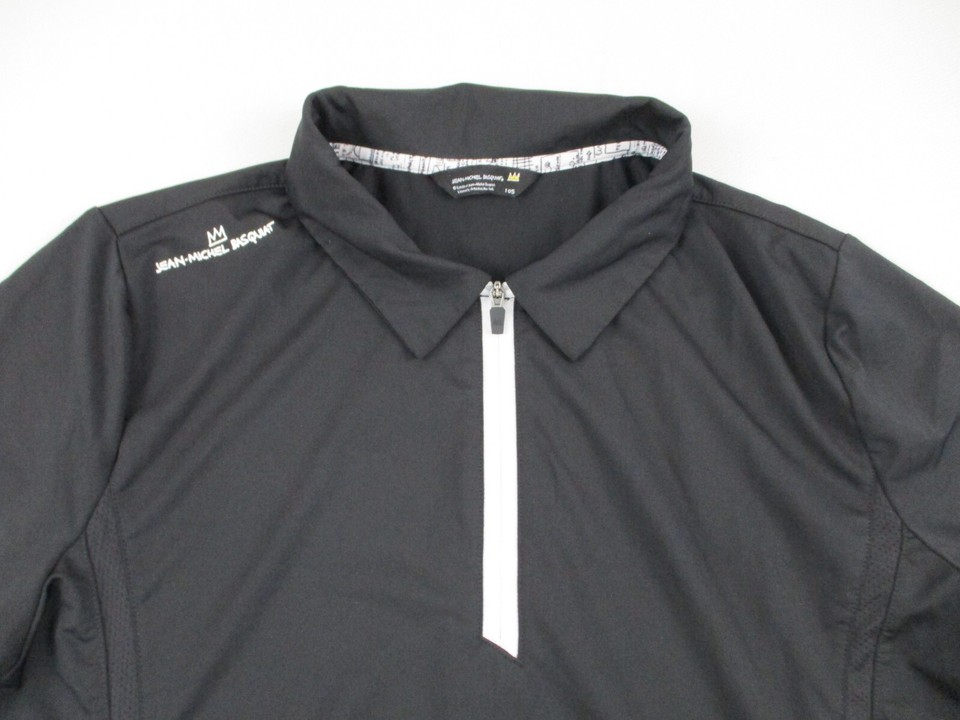 Jean Michele Basquiat Polo Shirt Womens 105 Black Short Sleeve Art