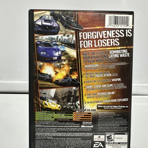 Burnout Revenge : Battle Racing Ignited (Microsoft Xbox, 2005) Replacement Case - Picture 5 of 10