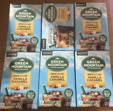 Green Mountain Coffee Roasters Brew Over Ice Vanilla Caramel 72 Count old stock