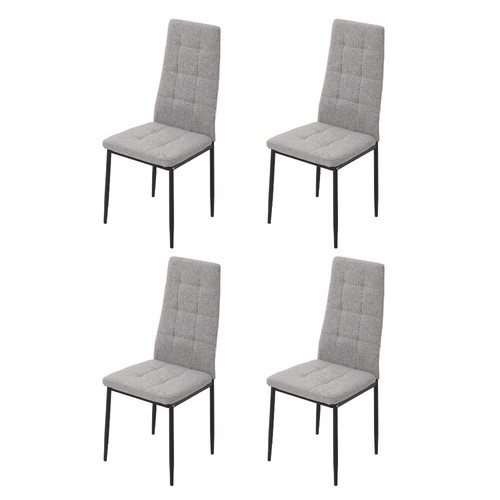 2/4x High Back Dining Chair Padded Seat Tufted Home Kitchen Side Chair Metal Leg - Picture 10 of 19