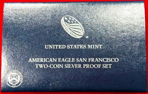 2012 AMERICAN EAGLE SAN FRANCISCO TWO-COIN SILVER PROOF SET WITH BOX AND CERTIF. - Picture 2 of 5
