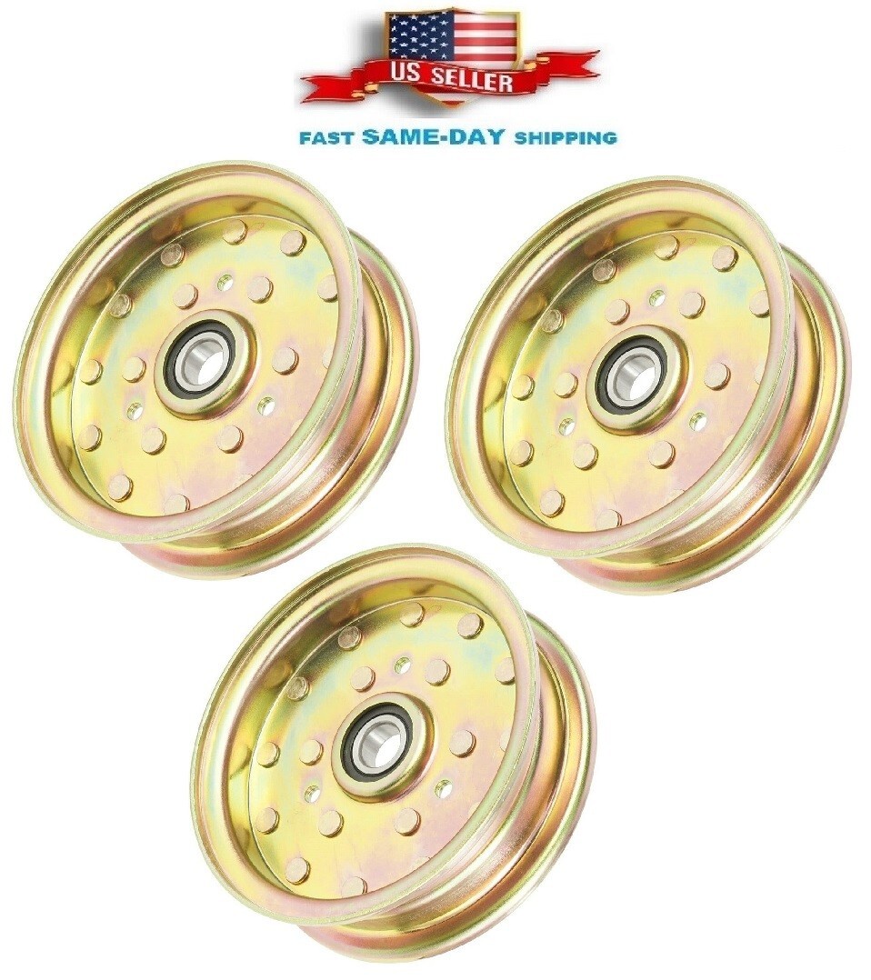 3 Deck Flat Idler Pulley Kit For Husqvarna ZTHKW4818 WHF4215