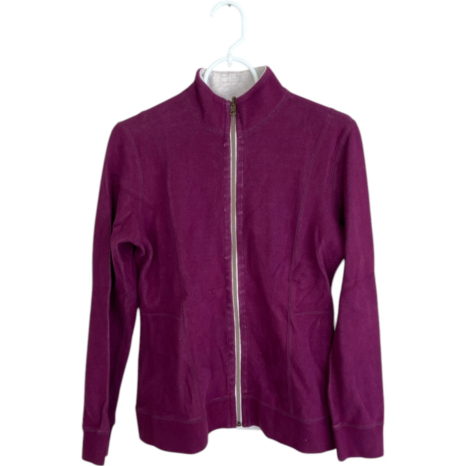 VETEMENTS Giacca reversibile firmata Orvis donna vino manica lunga full zip misto cotone