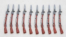 10 KARABINER GEWEHR + BAJONETT SILBER PLAYMOBIL zu Royal Guard Soldat WW > SALE