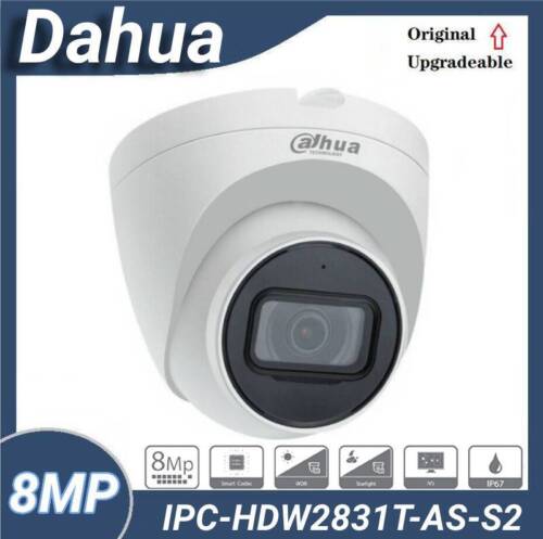 Dahua IPC-HDW2831T-AS-S2 8MP Outdoor H.265 Mic Audio Home POE IP Security Camera - Afbeelding 1 van 10