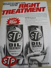 STP OIL TREATMENT TOP PERFORMANCE POSTER ADVERT READY TO FRAME A4 SIZE FILE Q