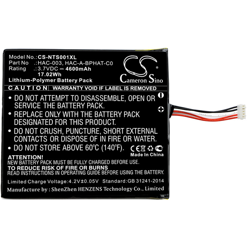 Battery Life Switch Charging Specs 4600mAh Battery For Nintendo
