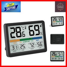 Easy-to-Use Digital Indoor Thermometer with Calibration & Magnetic Stand Options
