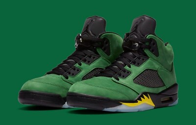 NEW Air Jordan 5 Retro SE Men's Sz 11.5 Apple Green/Black-Black CK6631 307 RARE!