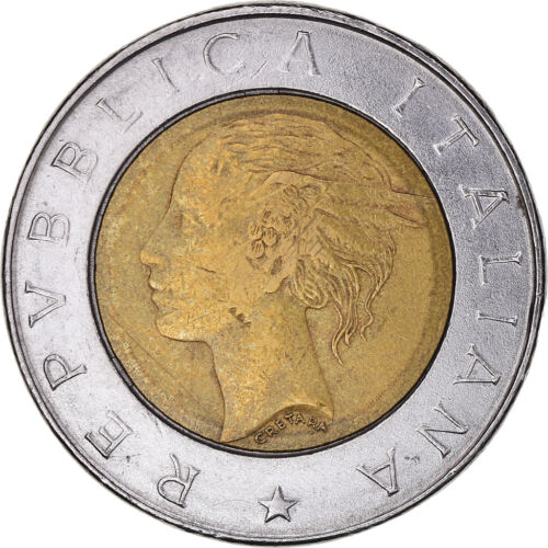 [#1035869] Moneta, Włochy, 500 Lire, 1993, Rome, VF(20-25), Bimetaliczny, KM:160 - Zdjęcie 1 z 2