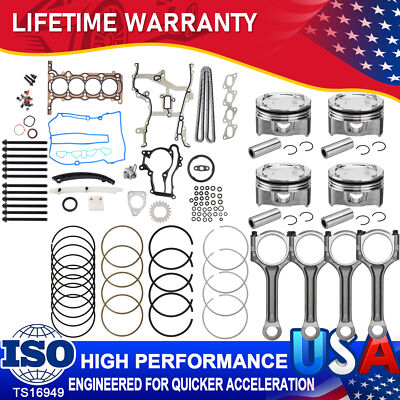 #ad Engine Pistons Overhaul Rebuild Kit Head Gasket For Chevy Cruze Buick 1.4L Turbo $379.88
