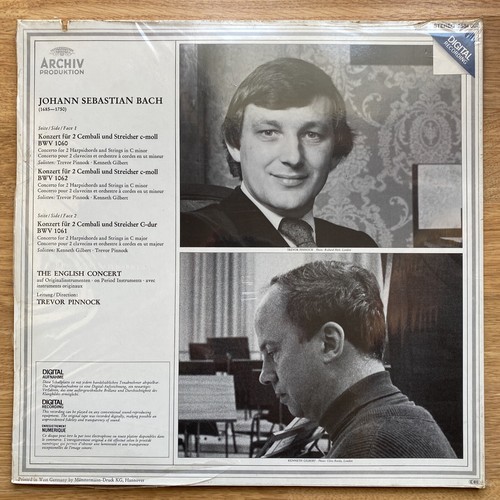 Bach Concertos for 2 Harpsichords Pinnock, Gilbert Archive 2534 002 SEALED! - Picture 2 of 2