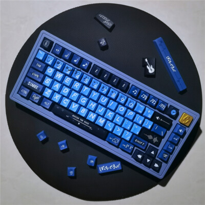 Bocchi The Rock! Yamada Ryo Keycaps Dye-sub PBT 140 Keys for Cherry MX Keyboard