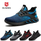 SUADEX Steel Toe Shoes for Men Women Indestructible Safety Work Tennis Sneakers