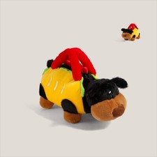 Ladies Girl Hot Dog Shape Handbag Cute Plush Dachshund Dog Doll Bag Pouch Gift