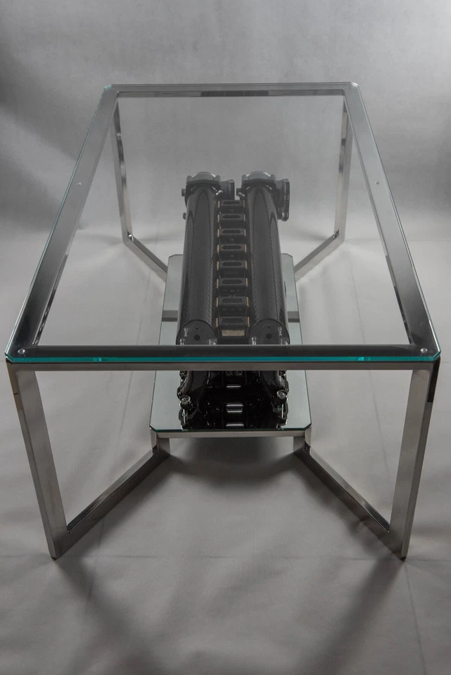 Bugatti Chiron W16 Engine Coffee Table , Supercar, Manifold Bugatti W16 - Image 3 of 4