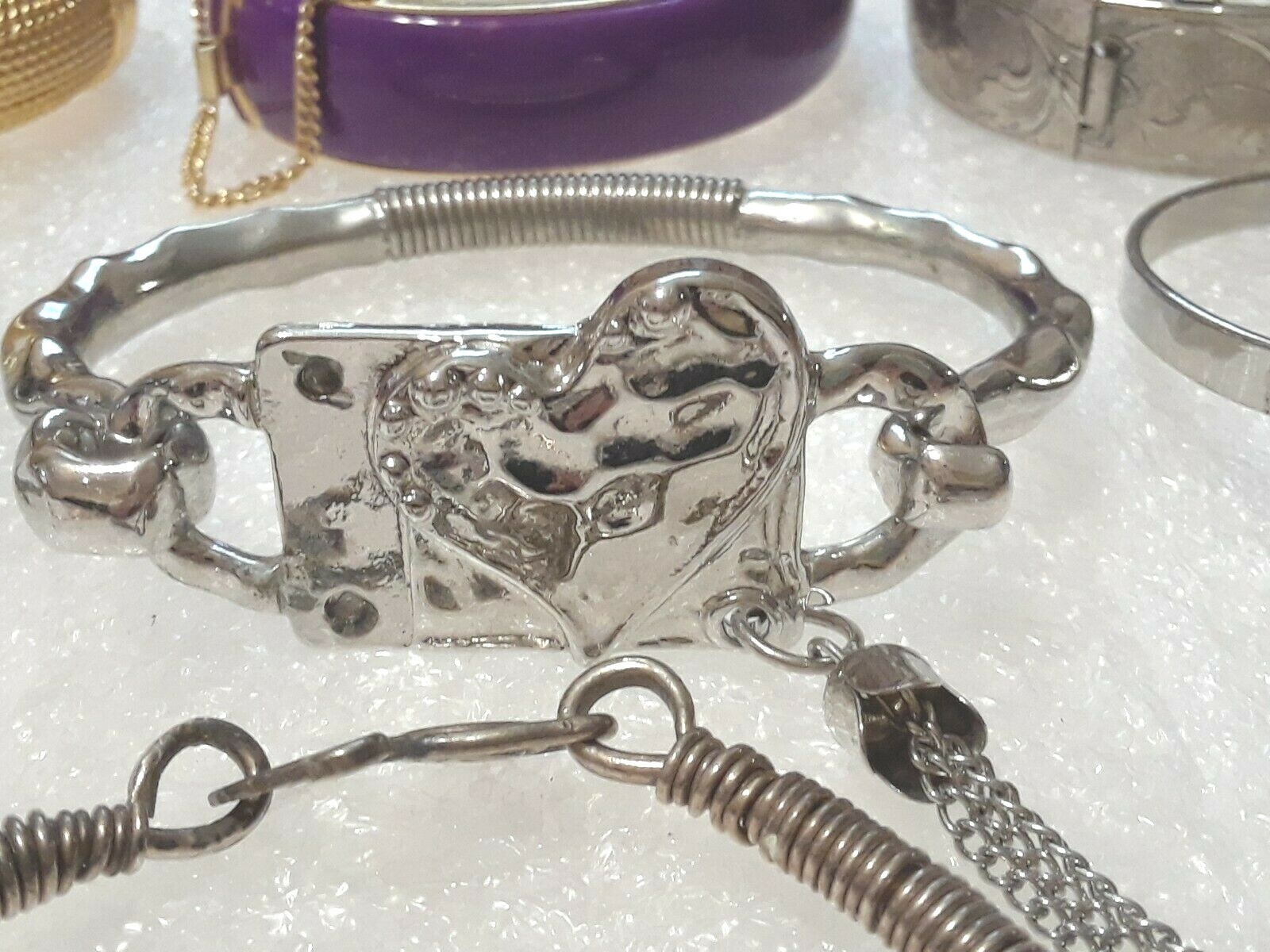 Hinged locking wide bangle bracelets. Monet + mor… - image 7