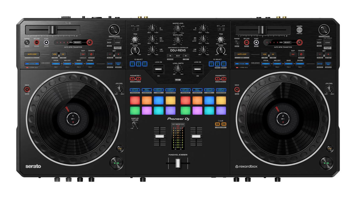 Pioneer DJ DDJ-REV5 スキンカスタム(ブルー&ベージュ) Pioneer DDJ-REV5 Skinz - Colors - 12inchSkinz