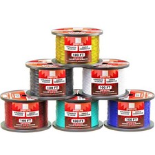 16 Gauge Wire Combo 6 Pack 600ft Total 100ft Per Roll 12V Low Voltage Automot...