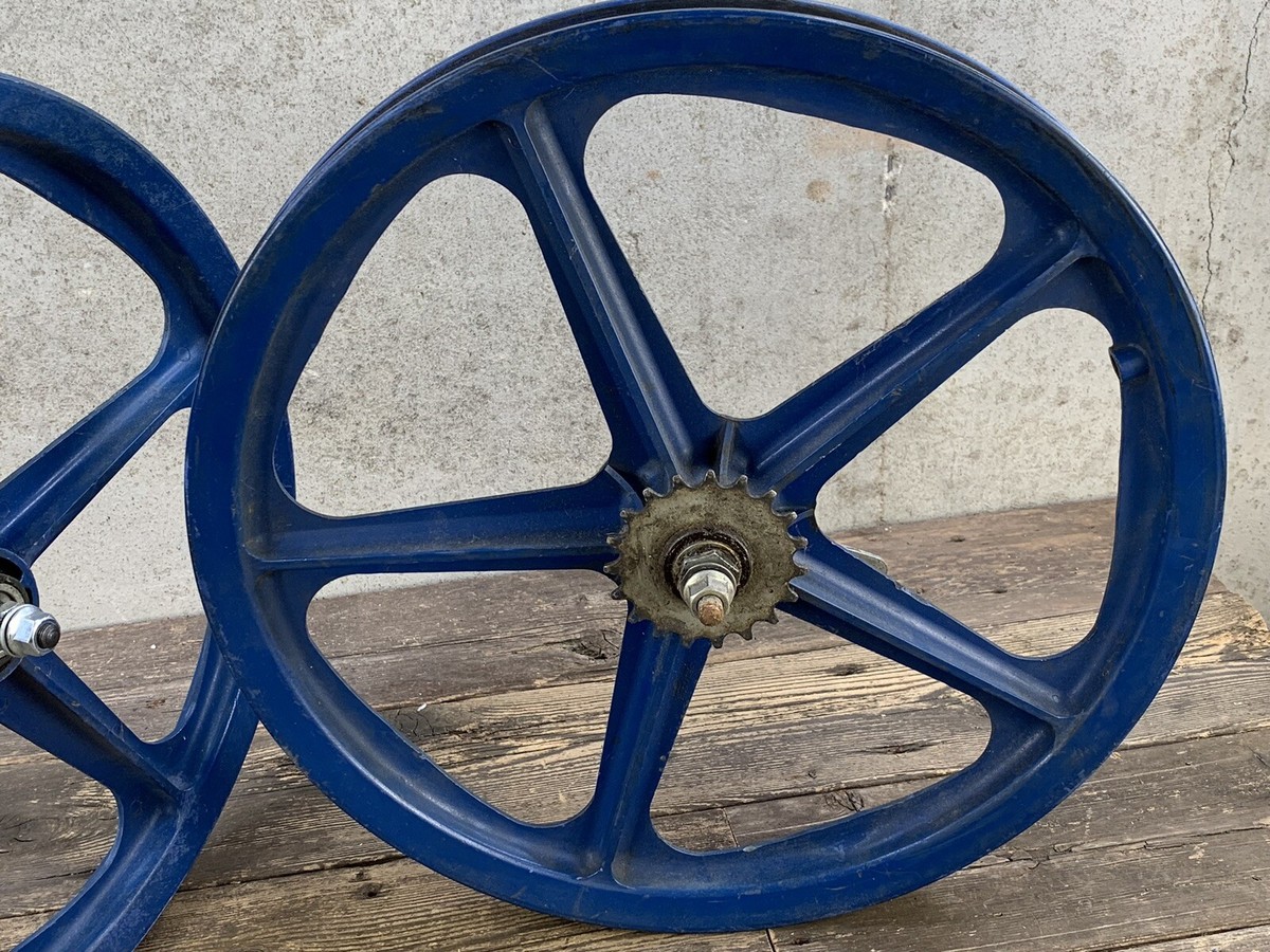 Skyway First Generation Unstamped Mags Blue Bmx Old School Vintage